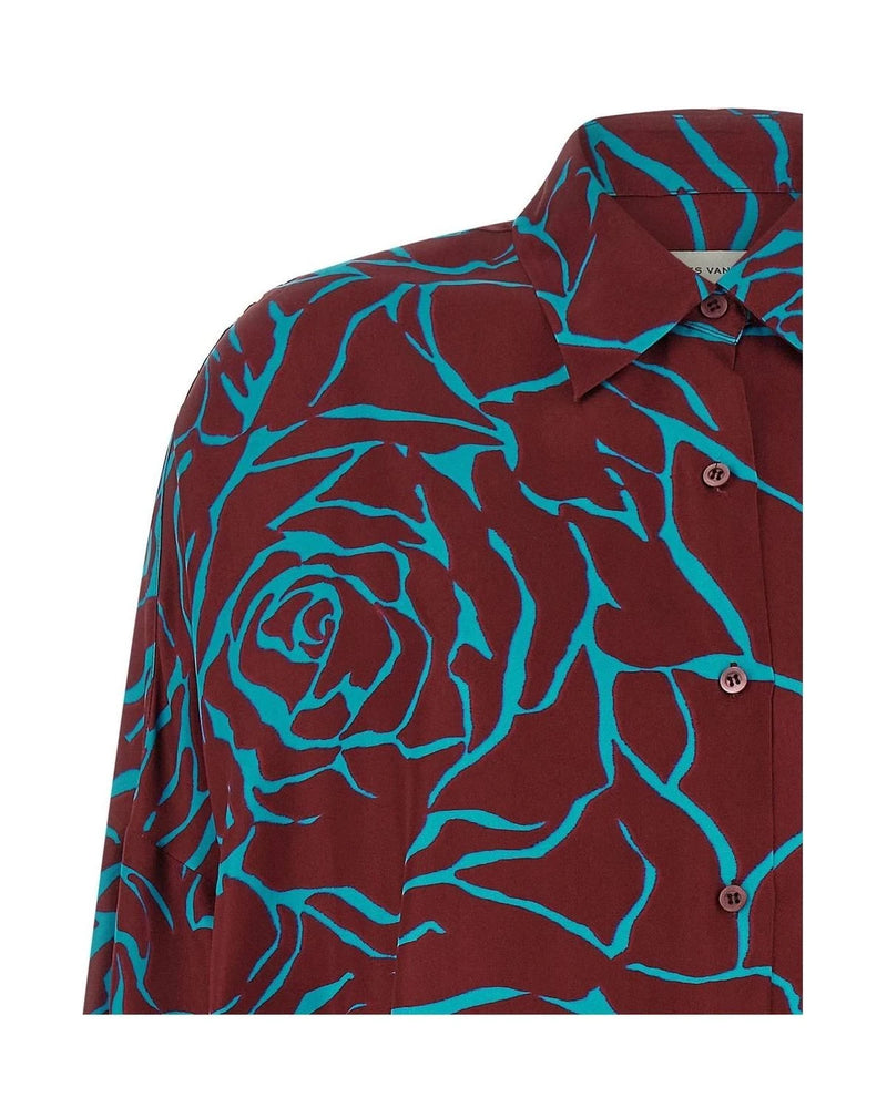 Dries Van Noten Blouse in red, Viscose — view 3