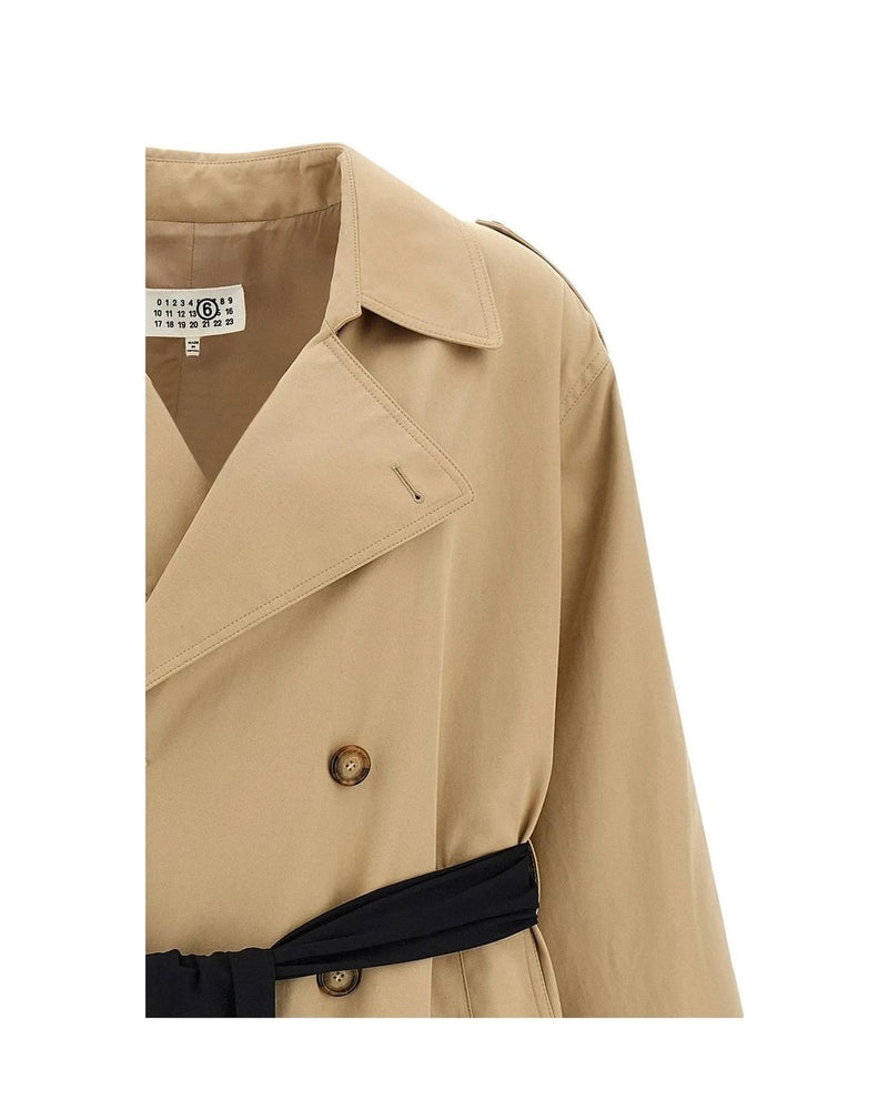 MM6 Maison Margiela Trench Coat in beige, Cotton — view 5