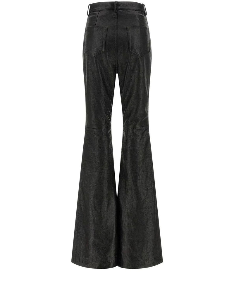 Rick Owens Palazzo Pant in black, Lamb Leather — view 2