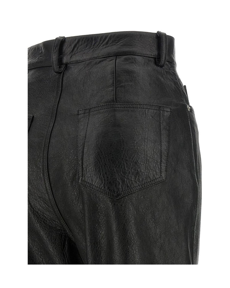 Rick Owens Palazzo Pant in black, Lamb Leather — view 4