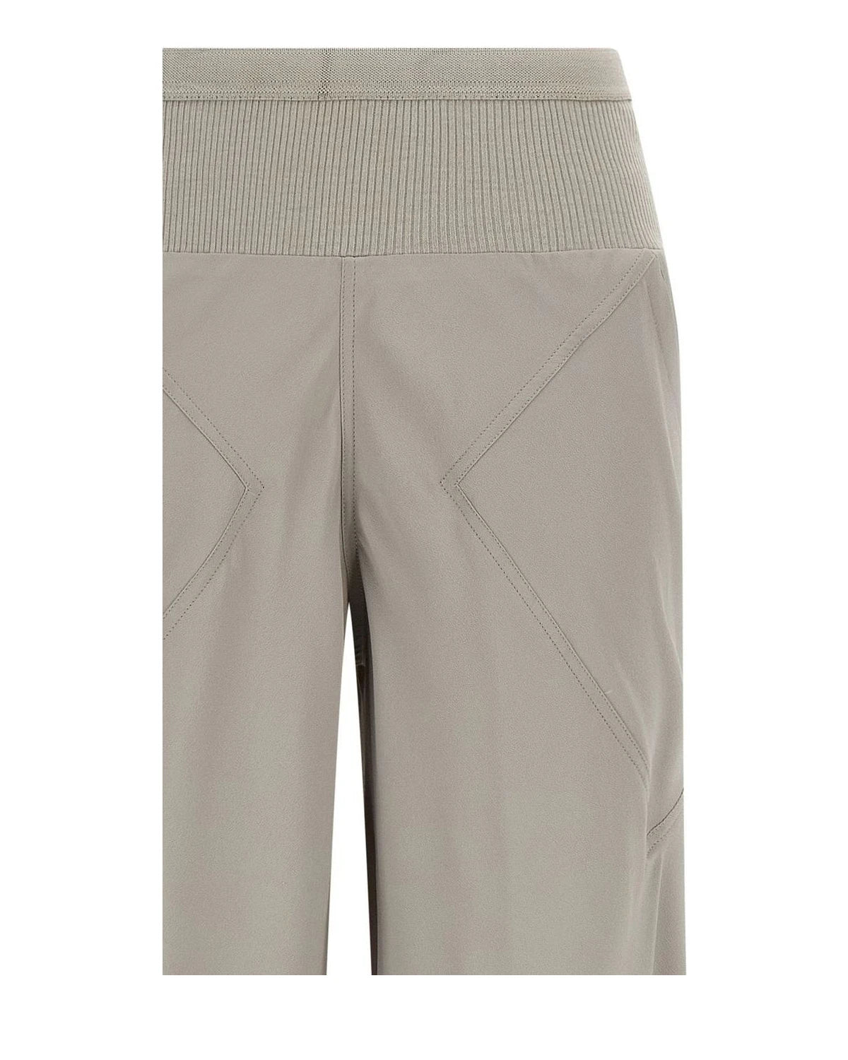 Gray Acetate Flared Pants 