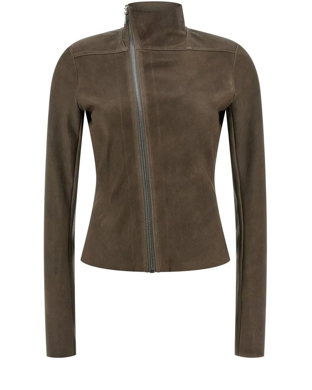 Rick Owens Trucker Jacket in brown, Leather