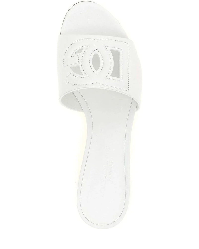 Dolce & Gabbana Slippers in white, Calfskin Leather — view 4