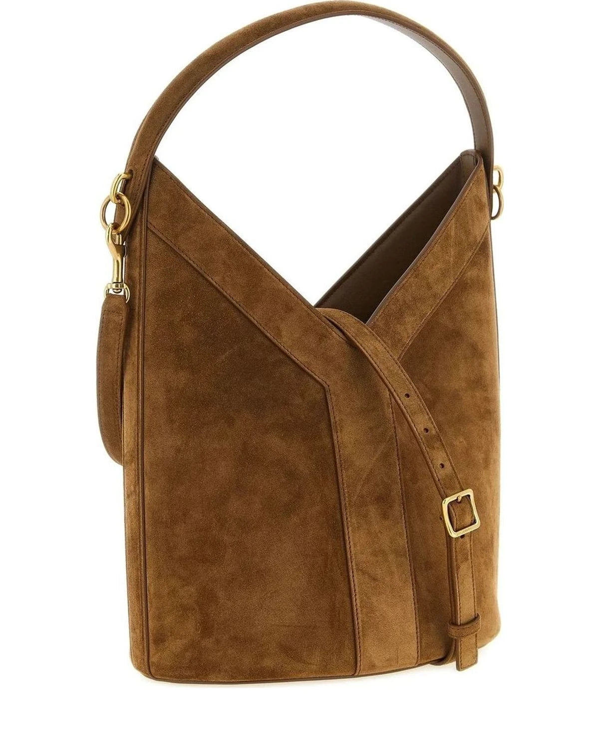 Saint Laurent Hobo Bag in brown, Calfskin Leather — view 2