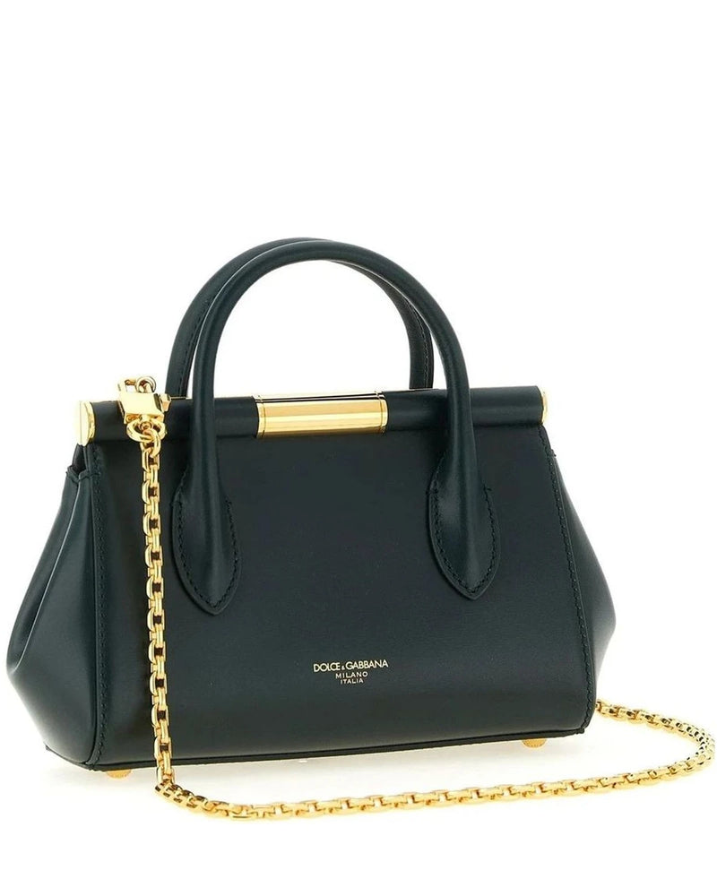 Dolce & Gabbana Satchel Bag in black, Calfskin Leather — view 2