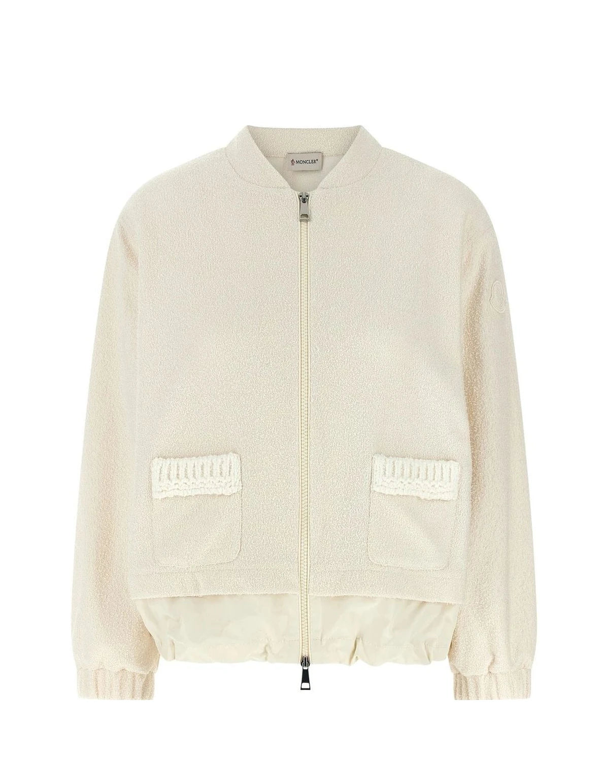 Moncler Cardigan in white, Polyester
