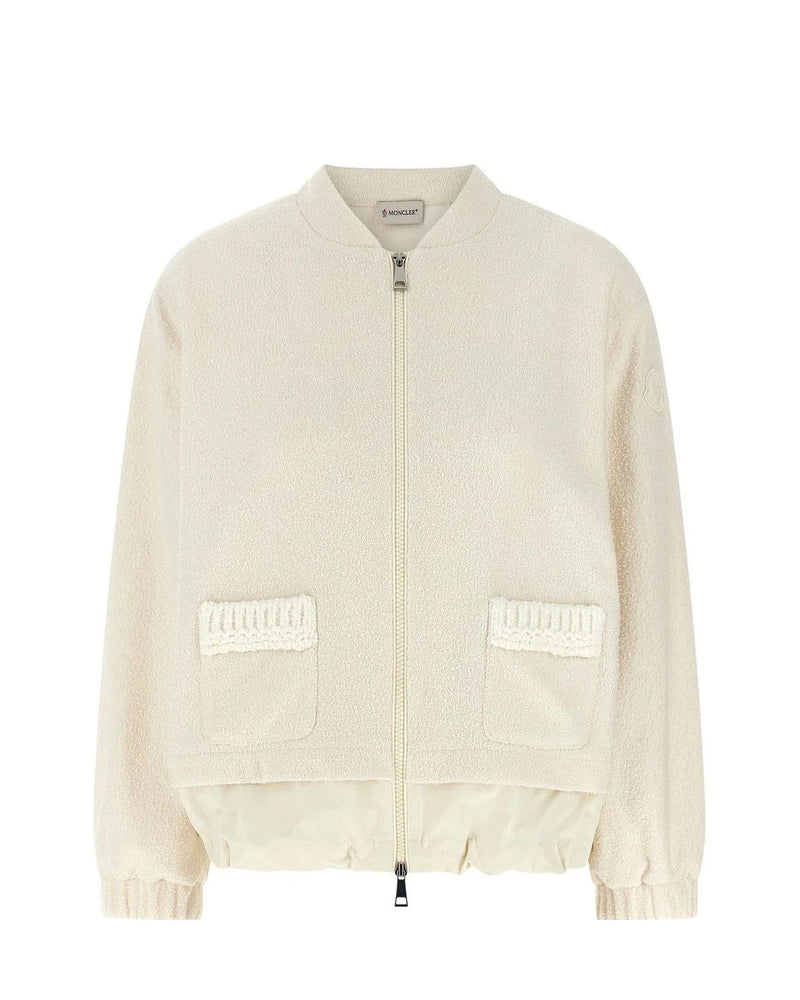 Moncler Cardigan in white, Polyester