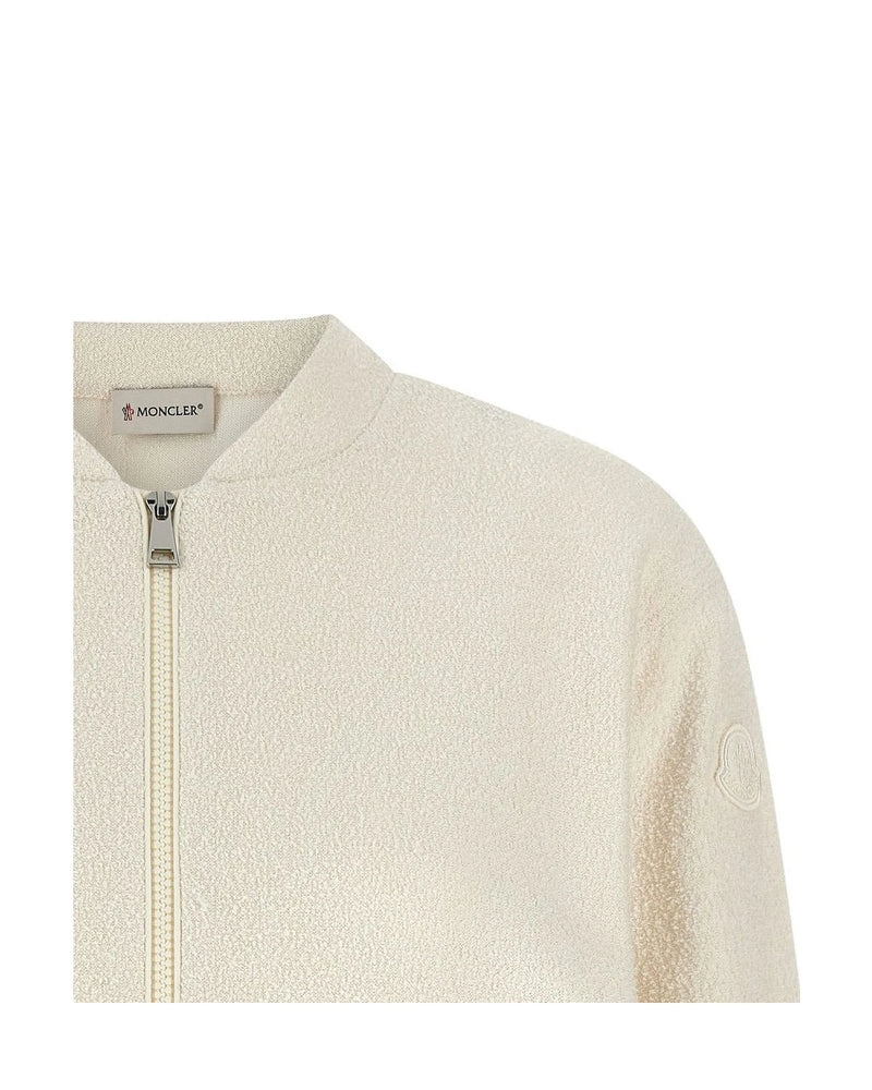 White Polyester Cardigan 