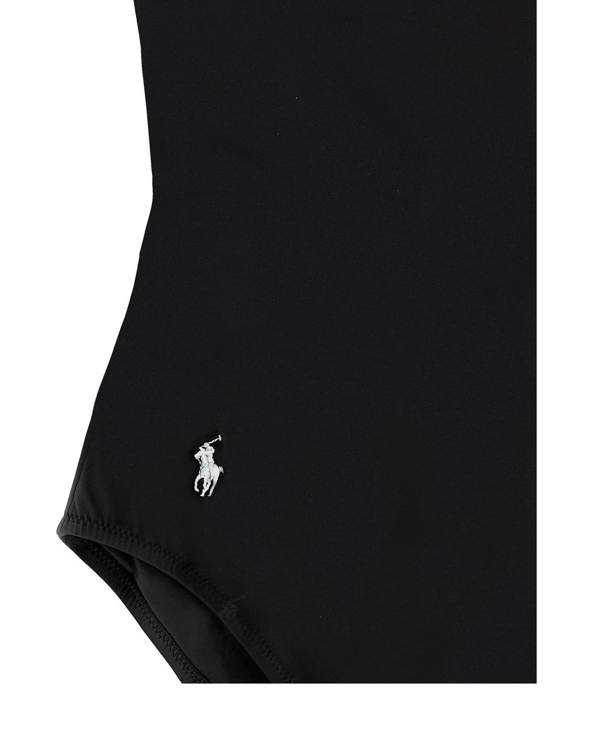 Black Nylon One-Piece Swimsuit 