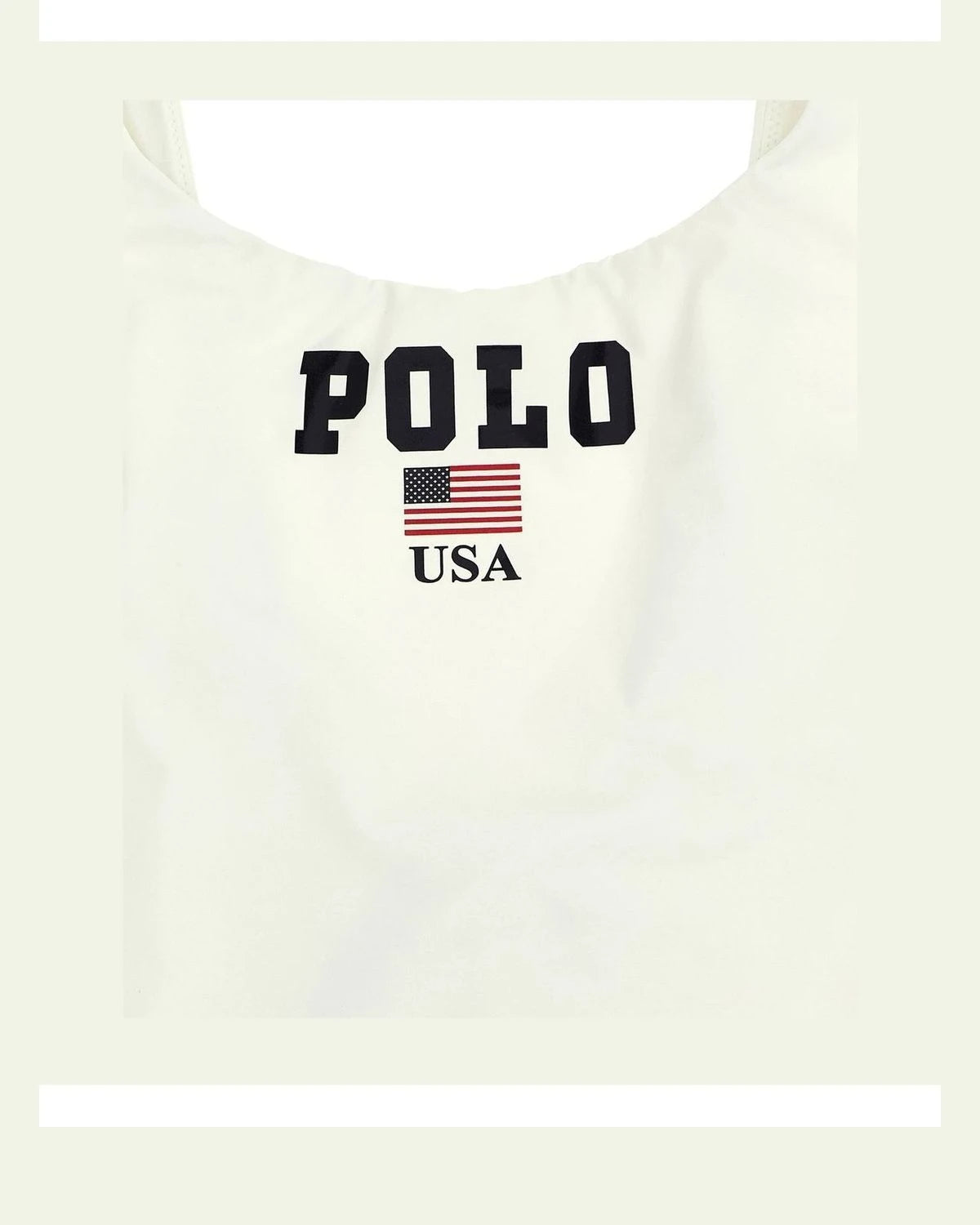 Polo Ralph Lauren One-Piece Swimsuit in white, Recycled Nylon — view 3