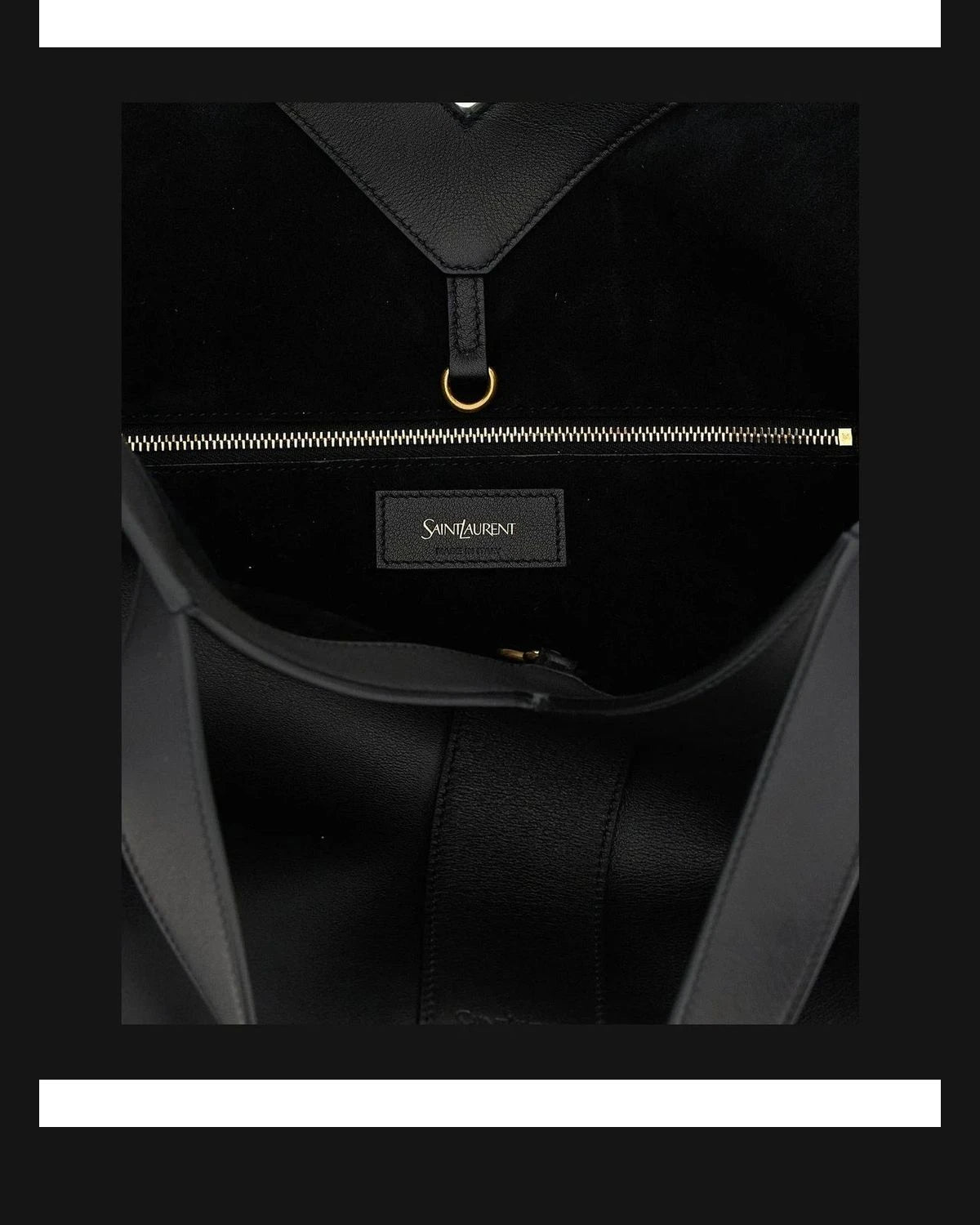Saint Laurent Tote Bag in black, Calfskin Leather — view 4