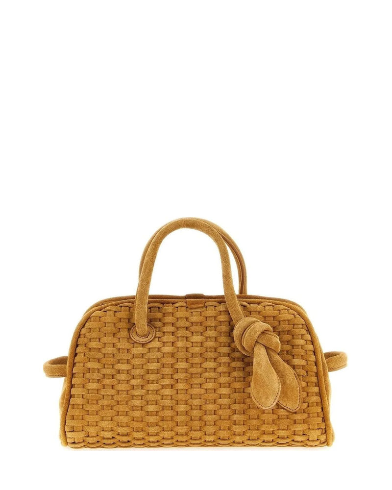 Jacquemus Satchel Bag in beige, Calfskin Leather