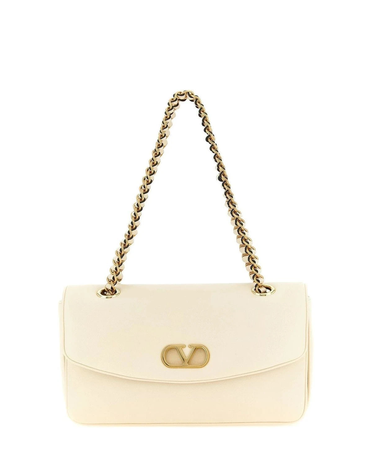 Valentino Garavani Shoulder Bag in white, Lamb Leather