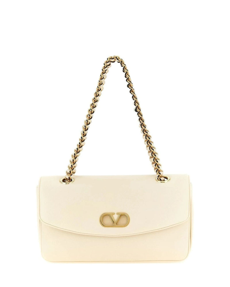 Valentino Garavani Shoulder Bag in white, Lamb Leather