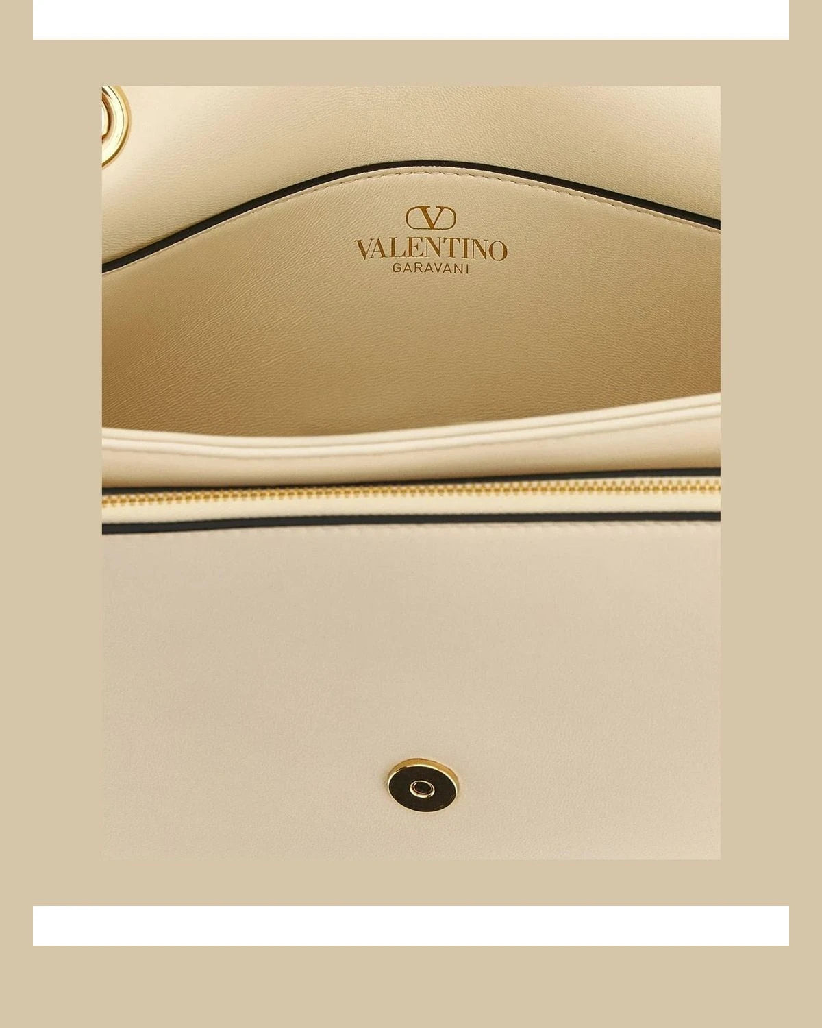 Valentino Garavani Shoulder Bag in white, Lamb Leather — view 4