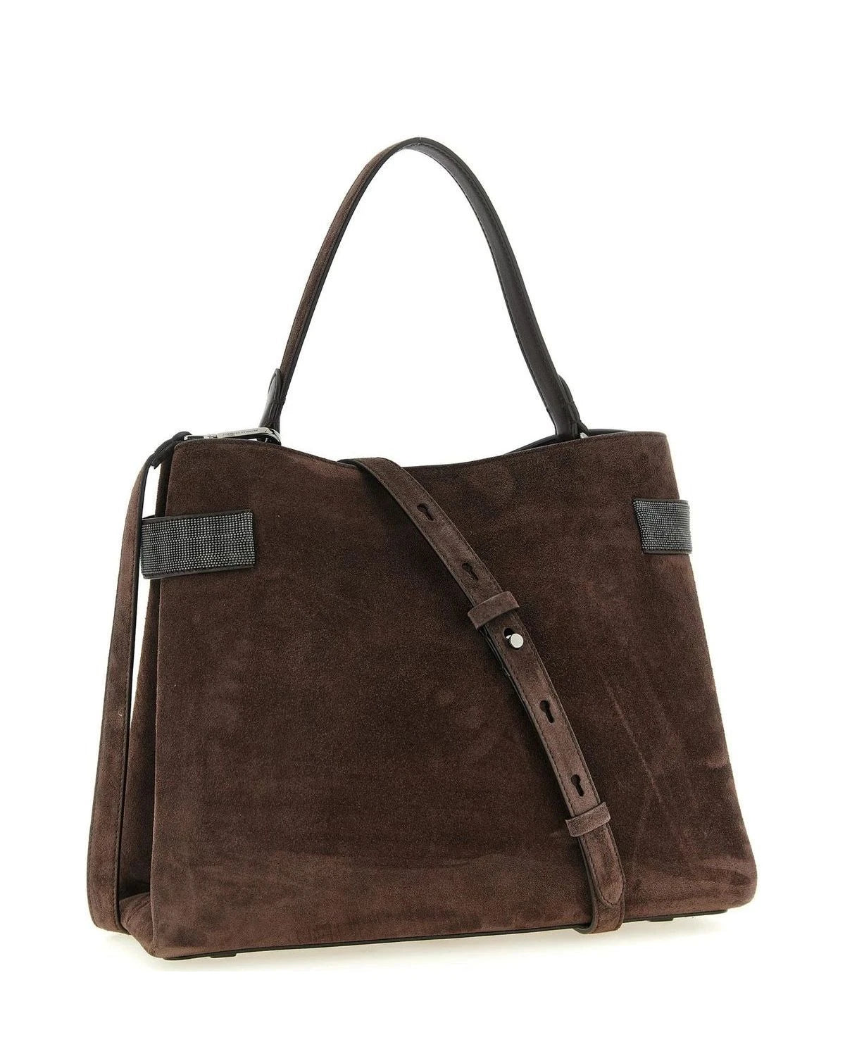 Brunello Cucinelli Shoulder Bag in brown, Calfskin Leather — view 2