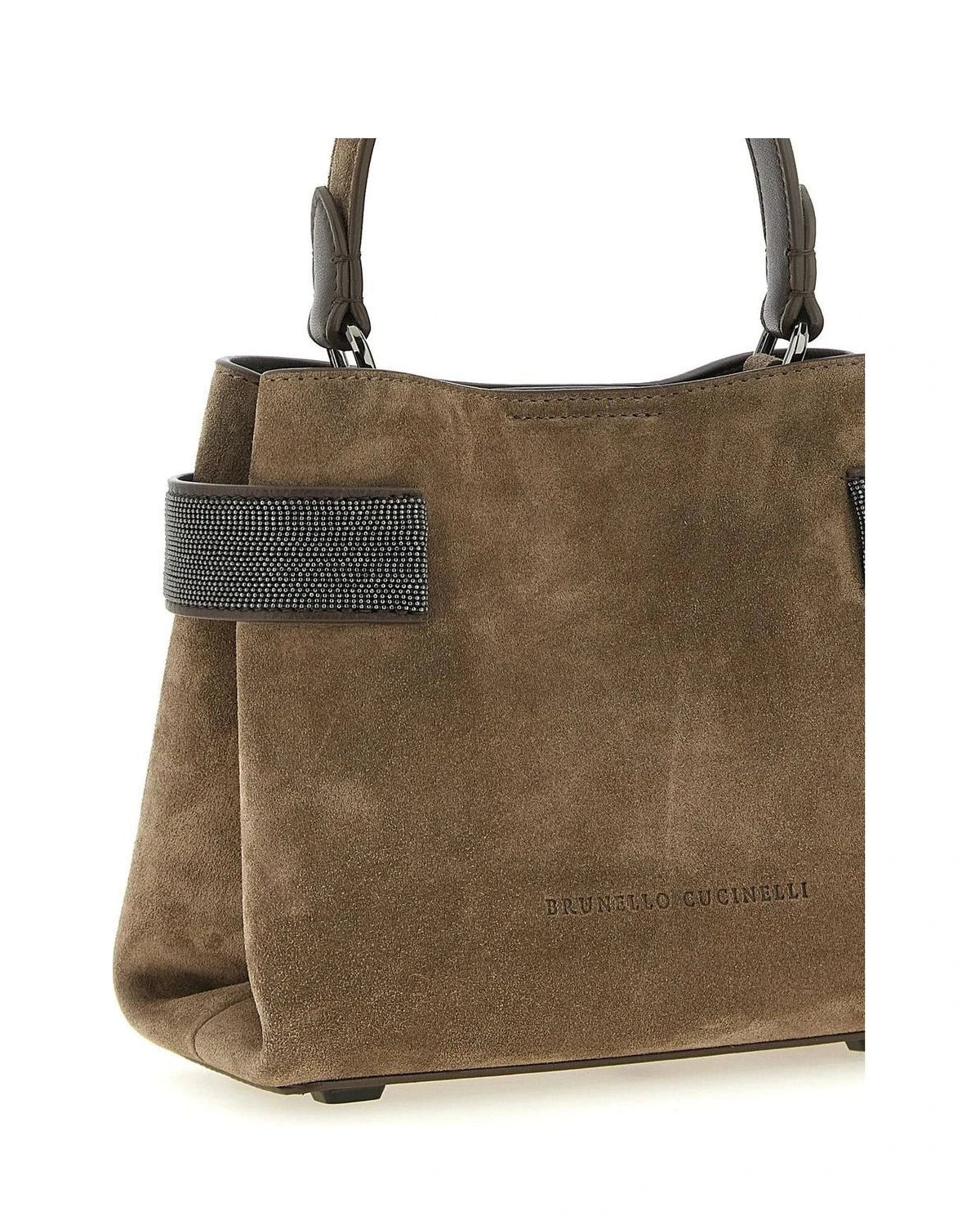 Brunello Cucinelli Satchel Bag in brown, Calfskin Leather — view 3