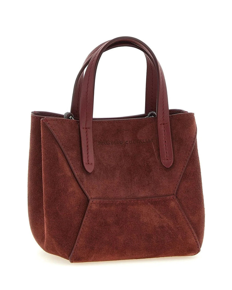 Brunello Cucinelli Shopper Bag in red, Calfskin Leather — view 3