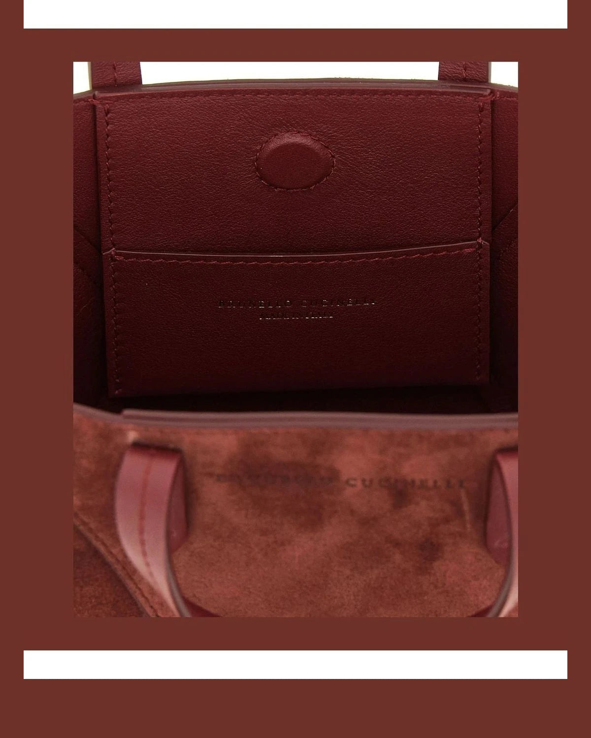 Brunello Cucinelli Shopper Bag in red, Calfskin Leather — view 4