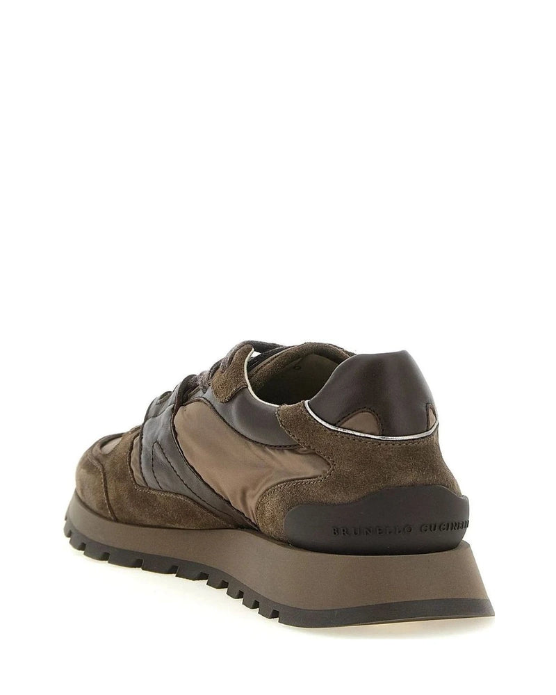 Brunello Cucinelli Athletic Shoes in brown, Calfskin Leather — view 3