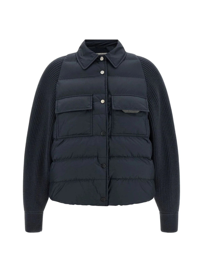 Brunello Cucinelli Puffer Jacket in blue, Polyester