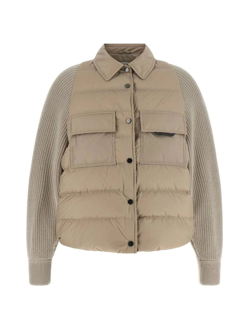 Brunello Cucinelli Puffer Jacket in beige, Polyester