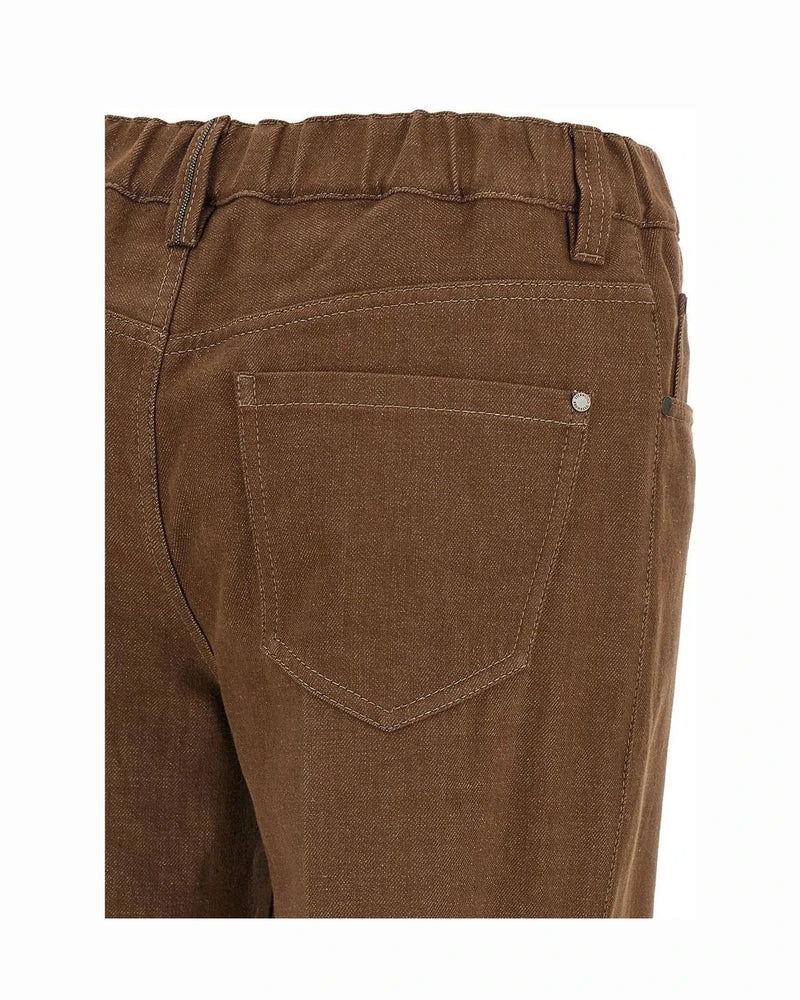 Brunello Cucinelli Jean in brown, Cotton — view 4