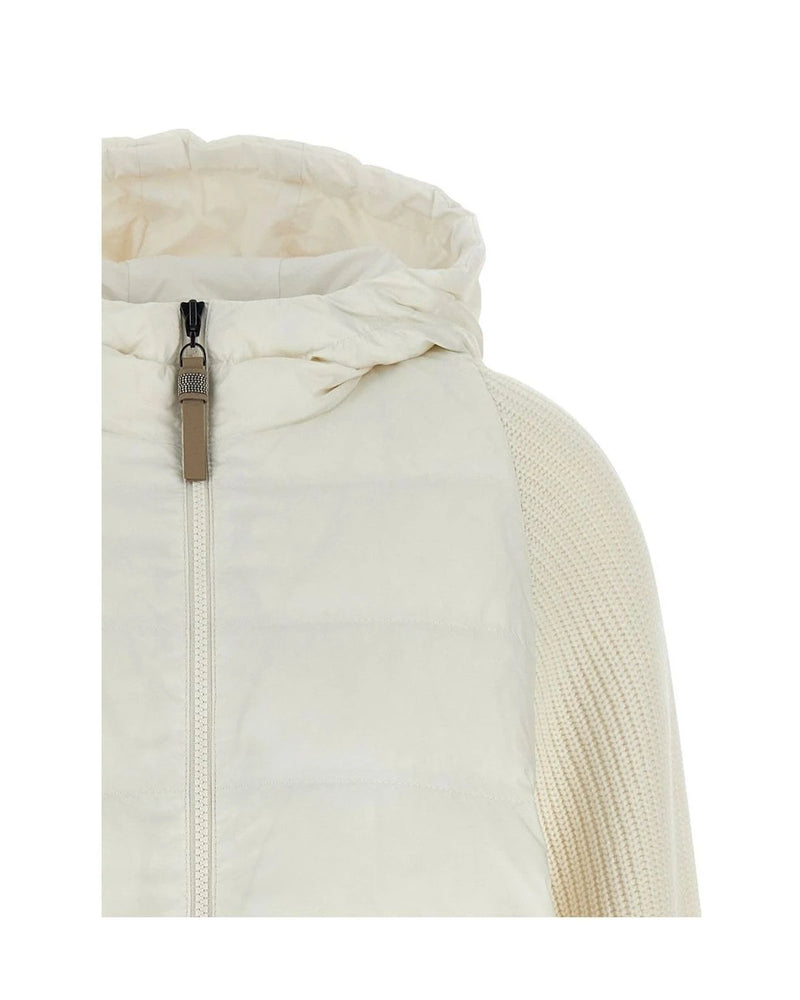 Brunello Cucinelli Puffer Jacket in white, Polyester — view 3