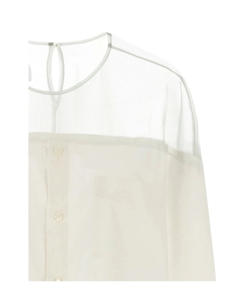MM6 Maison Margiela Dress Shirt in white, Cotton — view 3