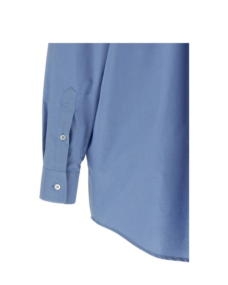MM6 Maison Margiela Dress Shirt in blue, Cotton — view 4