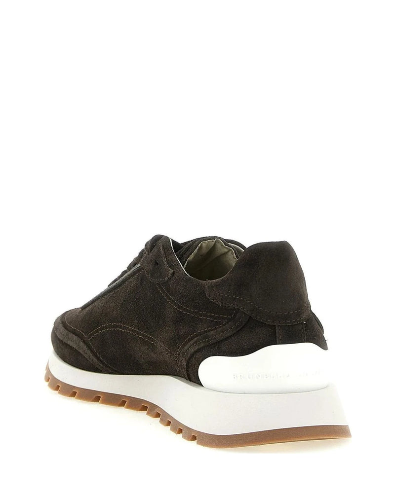 Brunello Cucinelli Sneakers in brown, Calfskin Leather — view 3
