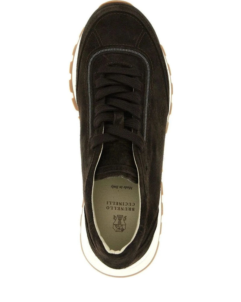 Brunello Cucinelli Sneakers in brown, Calfskin Leather — view 4