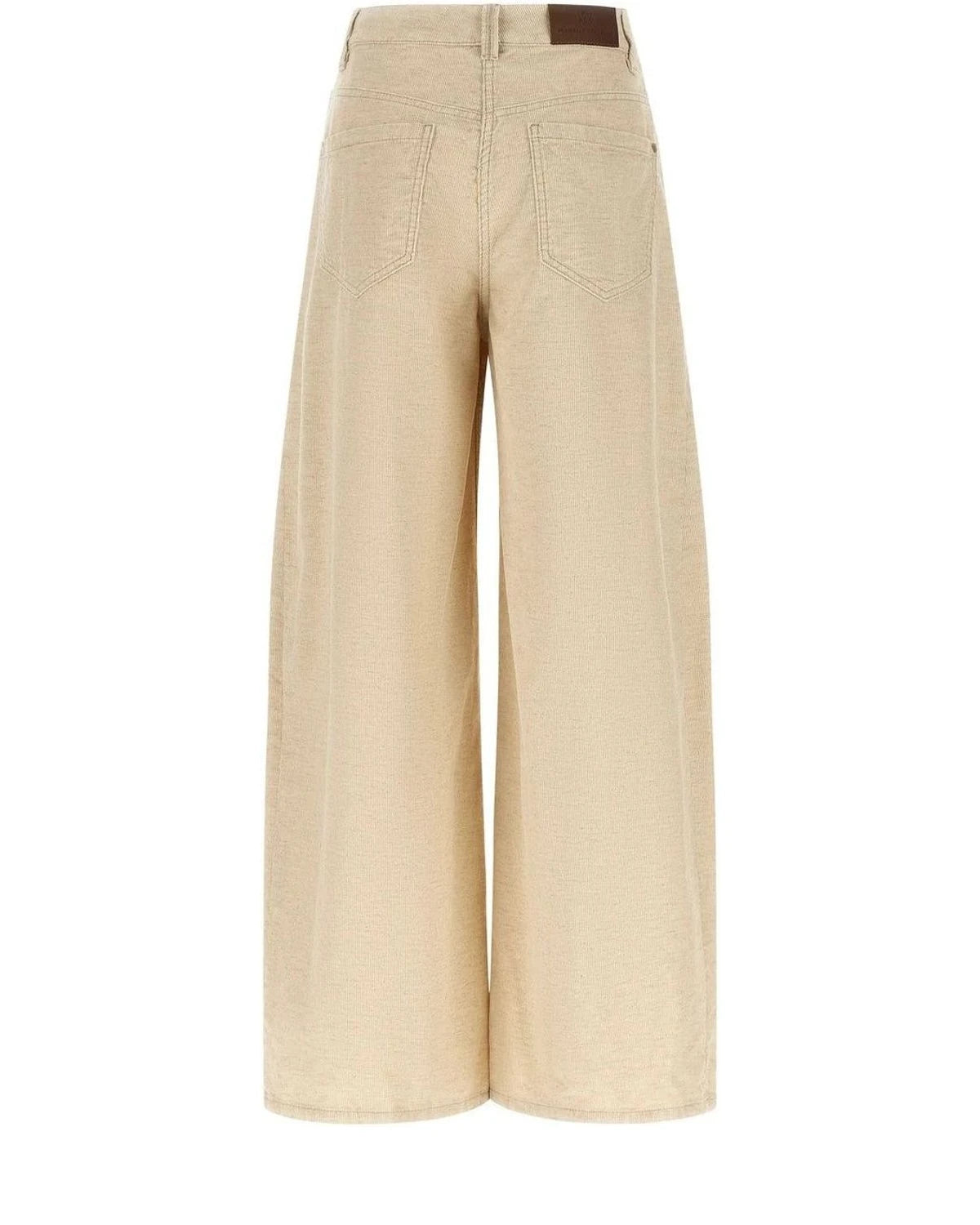 Brunello Cucinelli Palazzo Pant in beige, Cotton — view 2