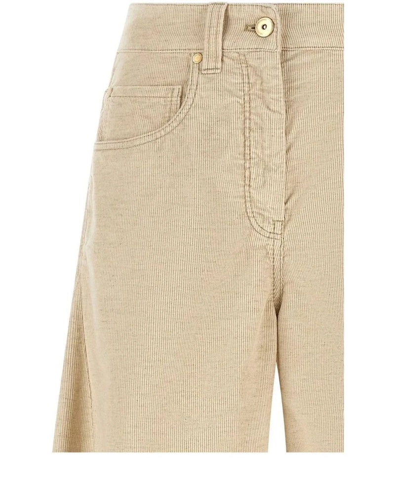 Brunello Cucinelli Palazzo Pant in beige, Cotton — view 3