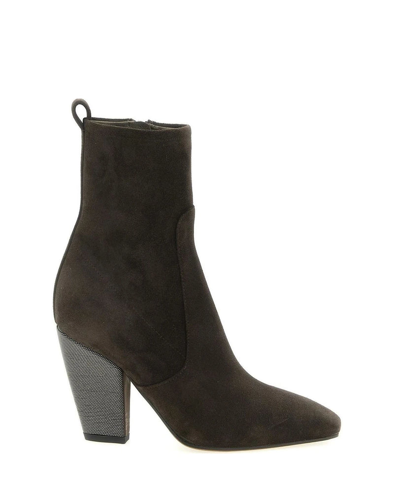 Brunello Cucinelli Ankle Boots in brown, Calfskin Leather