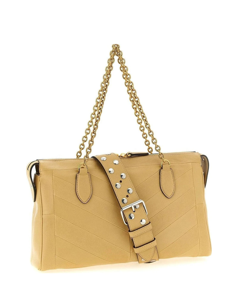 Valentino Garavani Shoulder Bag in beige, Lamb Leather — view 2