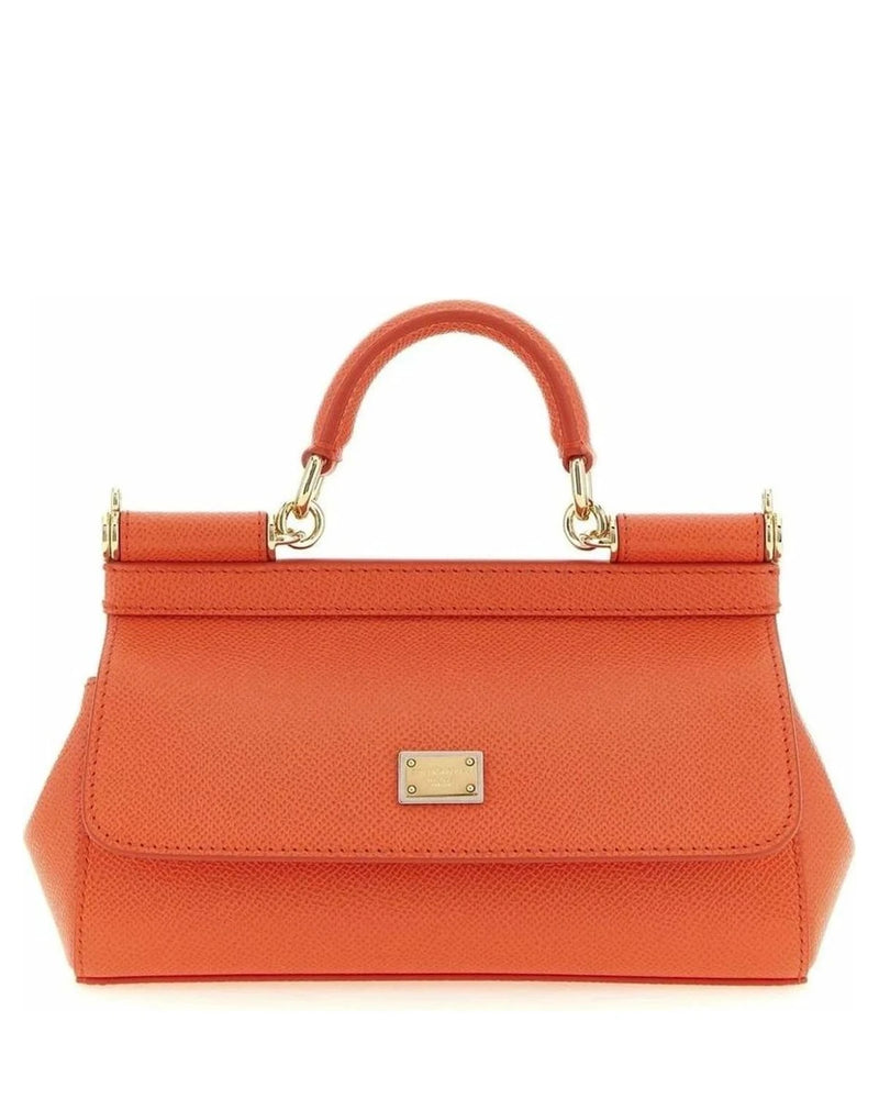 Dolce & Gabbana Satchel Bag in orange, Calfskin Leather