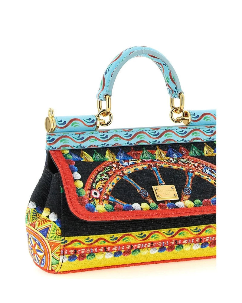 Dolce & Gabbana Satchel Bag in multicolor, Cotton — view 3