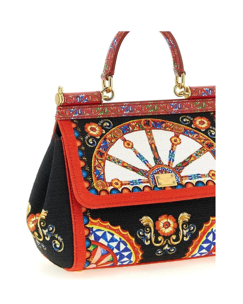 Dolce & Gabbana Satchel Bag in multicolor, Cotton — view 3