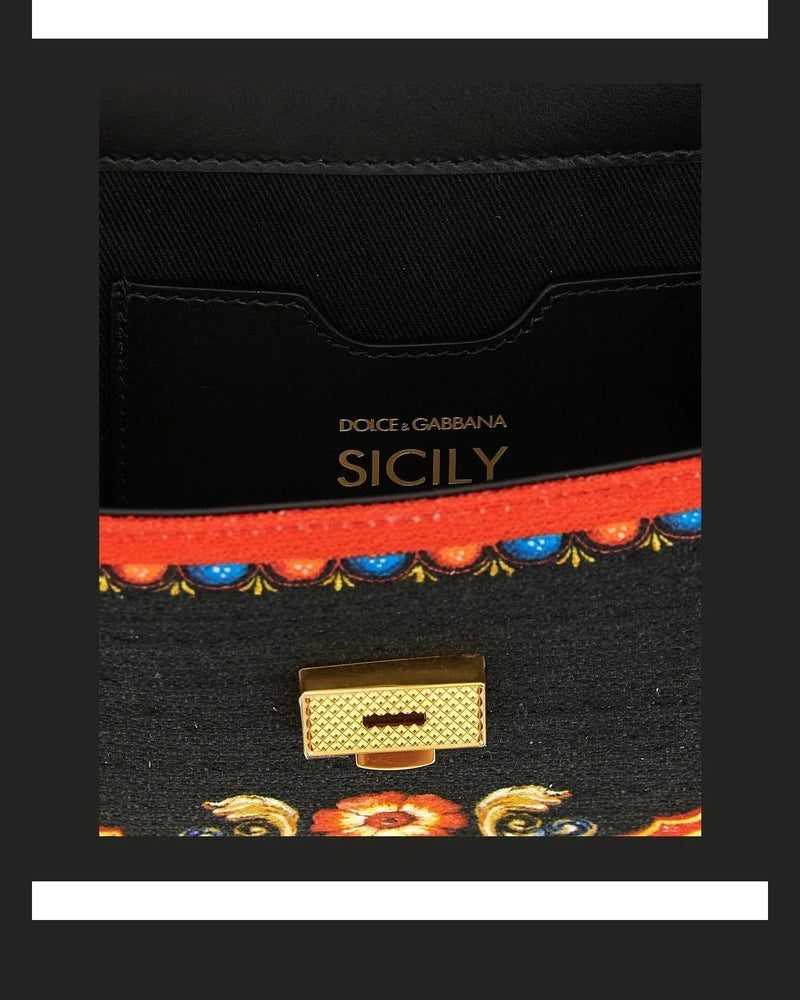 Dolce & Gabbana Satchel Bag in multicolor, Cotton — view 4