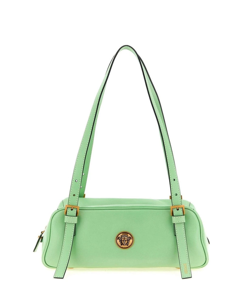 Versace Shoulder Bag in green, Lamb Leather