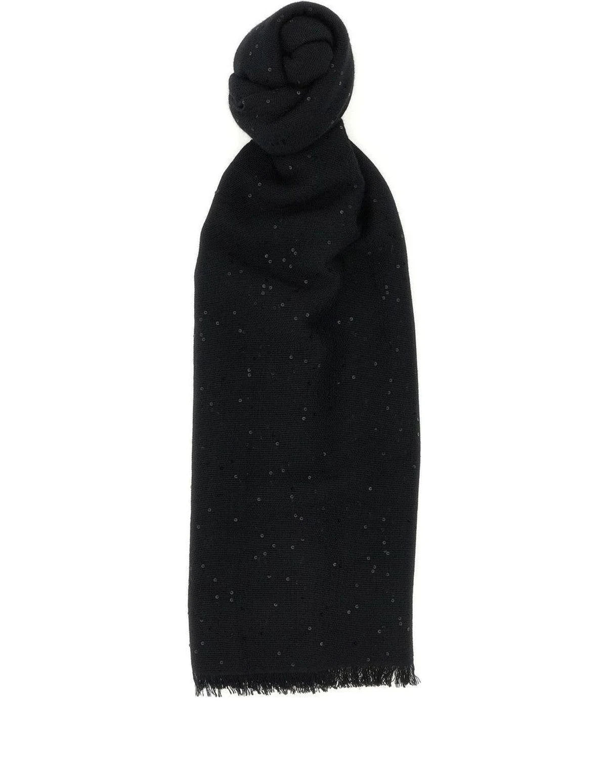 Brunello Cucinelli Scarves & Shawl in black, Cashmere
