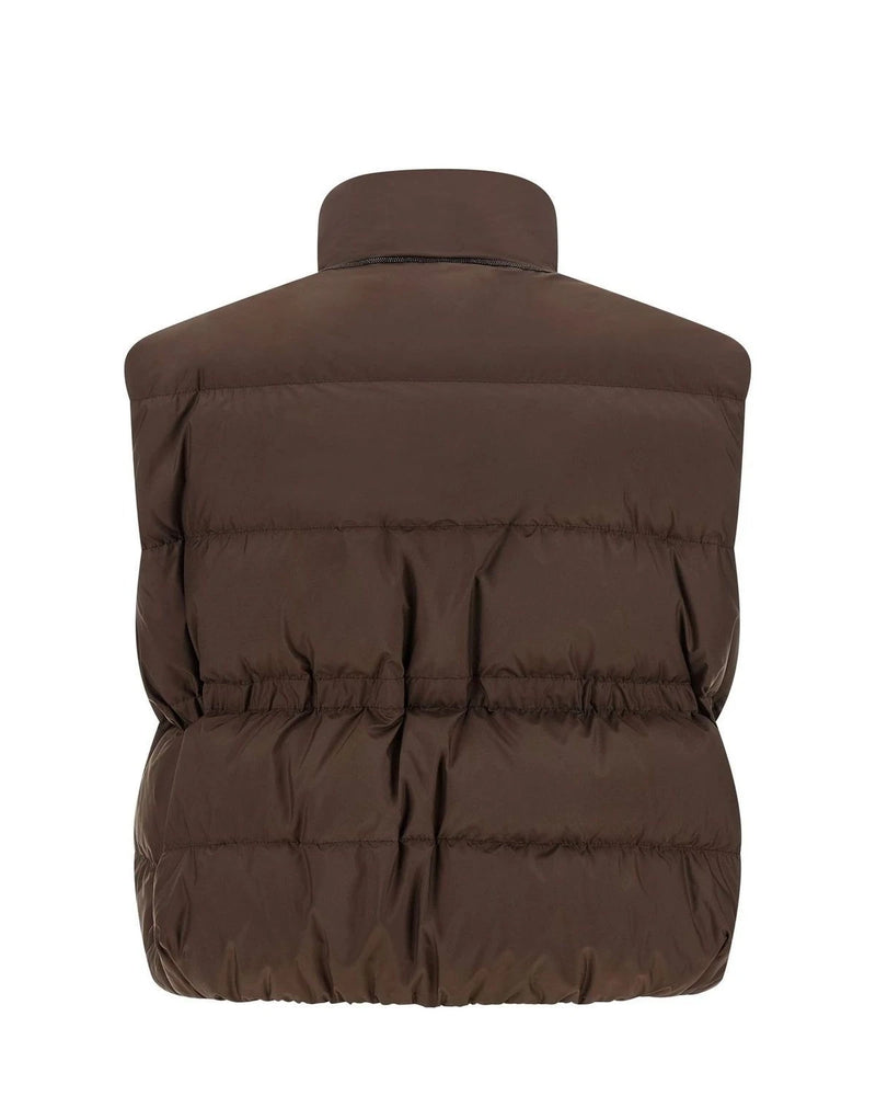 Brunello Cucinelli Vest in brown, Polyester — view 2