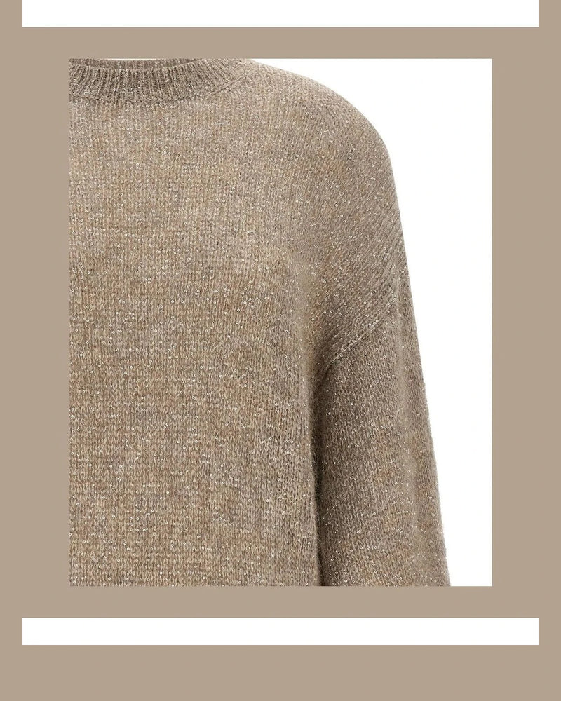 Brunello Cucinelli Sweater in beige, Polyamide — view 3
