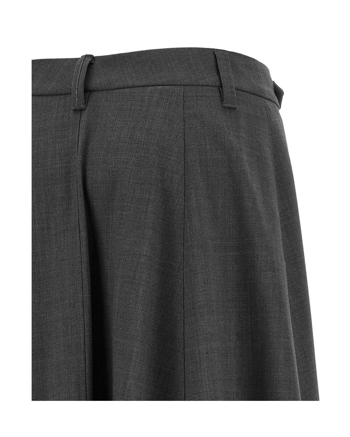 Brunello Cucinelli Skirt in gray — view 4