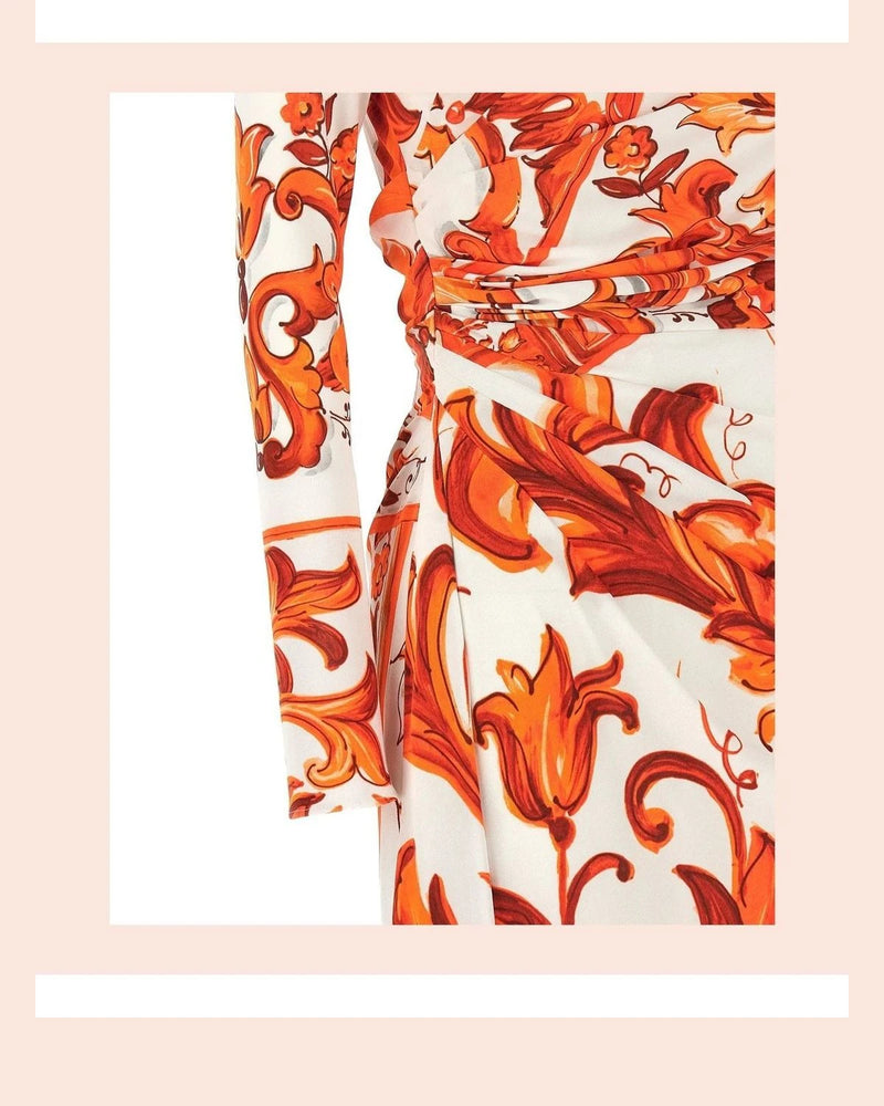 Dolce & Gabbana Dresse in orange, Viscose — view 4