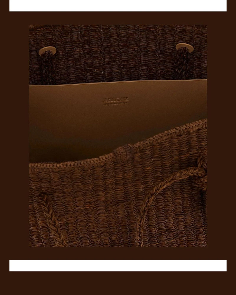 Jacquemus Tote Bag in brown, Raffia — view 4