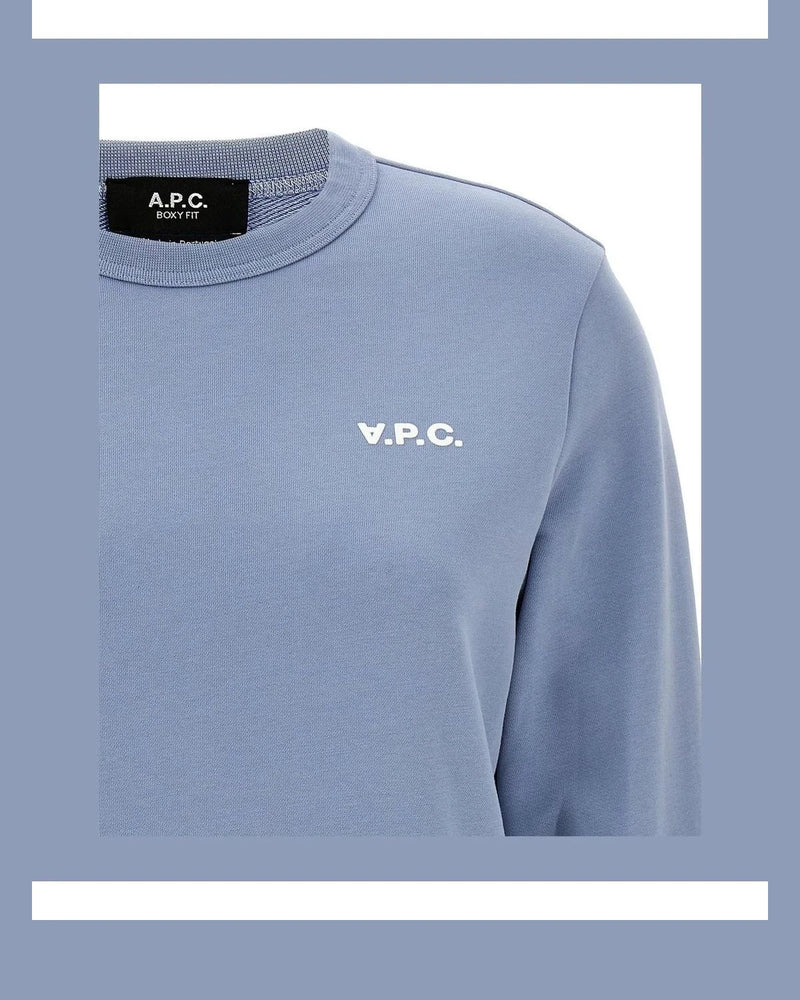 A.P.C. Sweatshirt in blue, Cotton — view 3