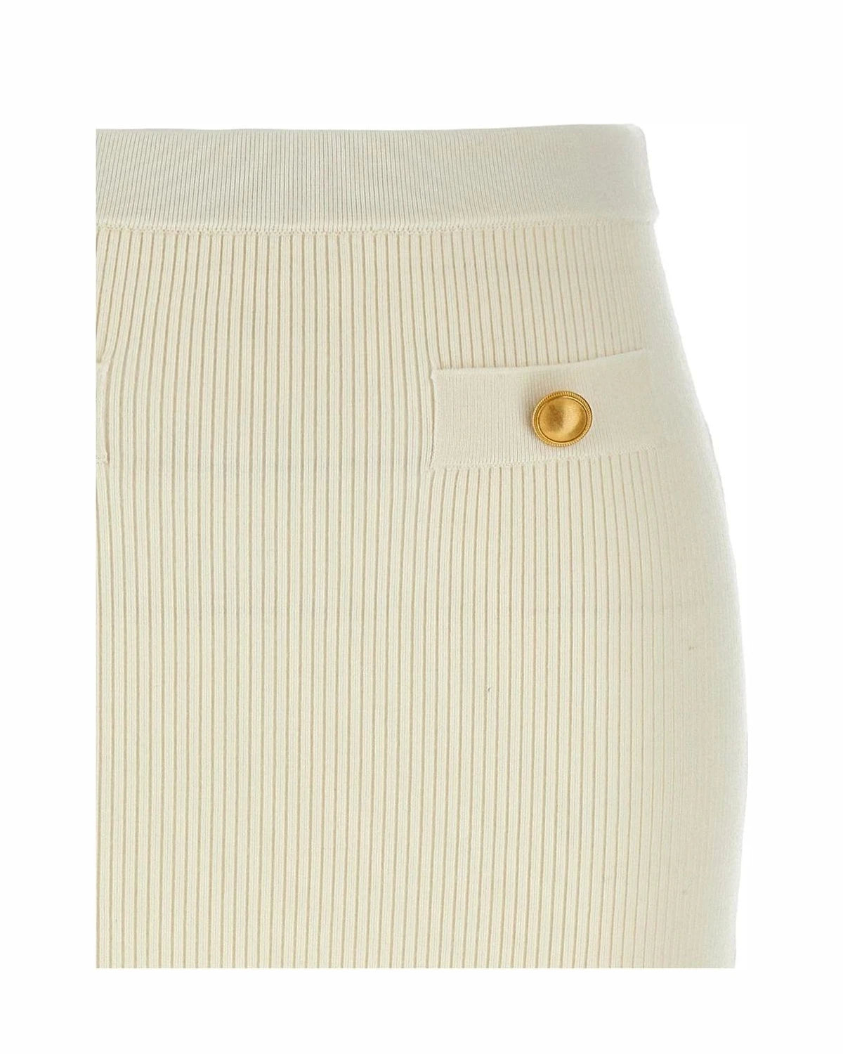 Alessandra Rich Skirt in white, Wool — view 3