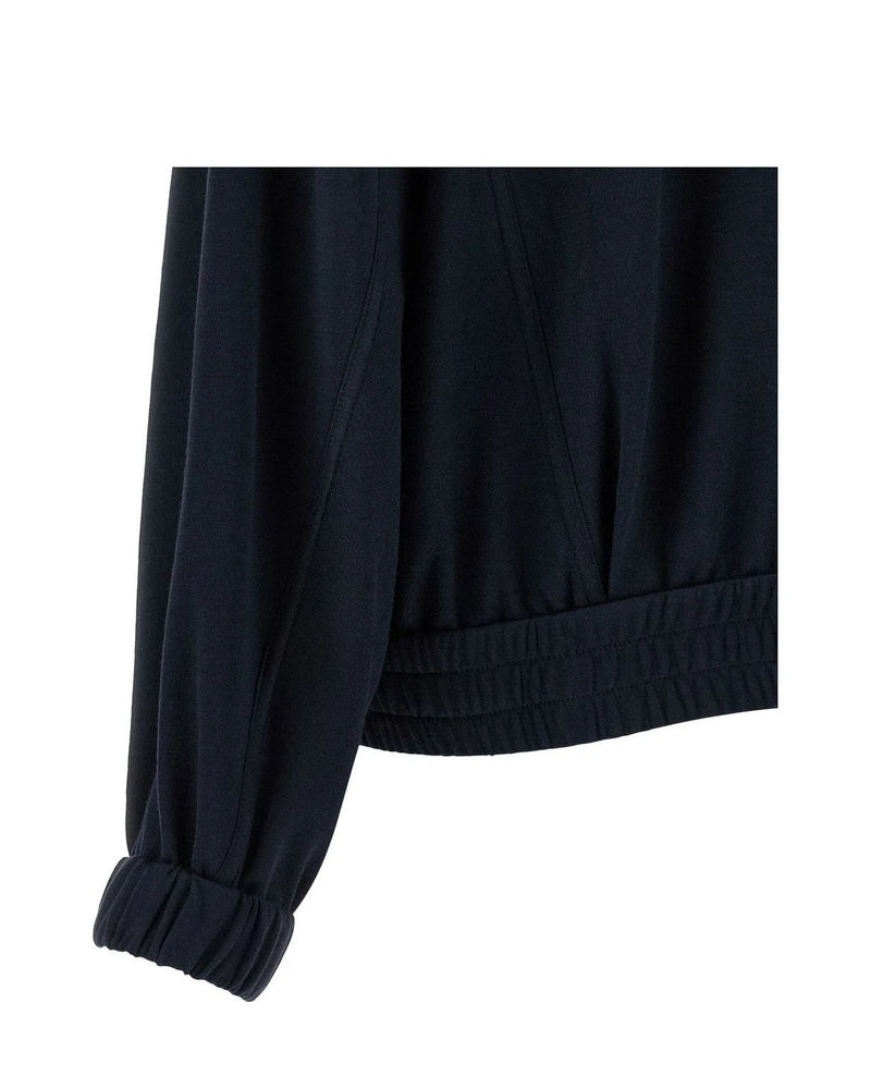 Brunello Cucinelli Bomber Jacket in blue, Cotton — view 4
